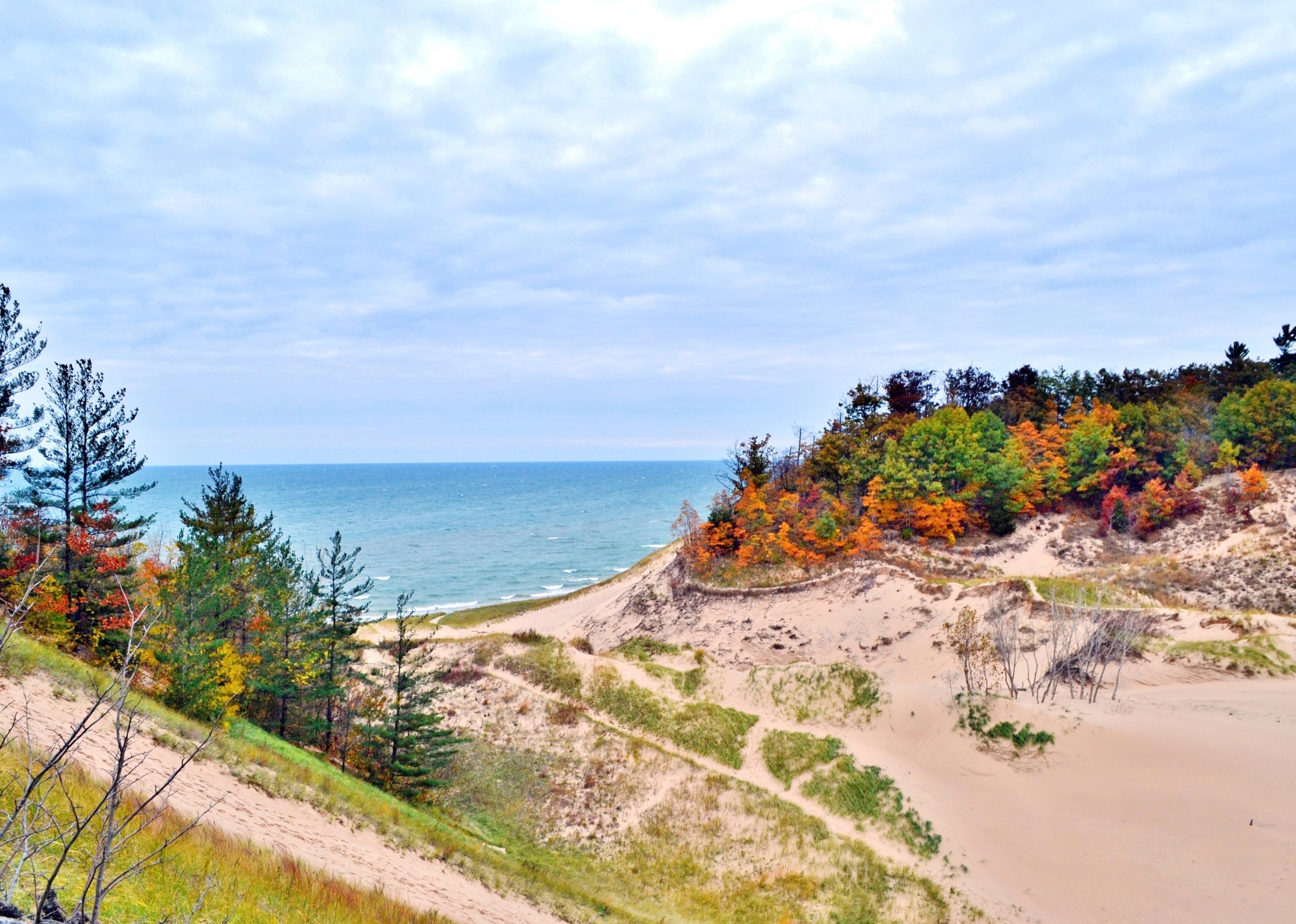 sand dunes on lake michigan